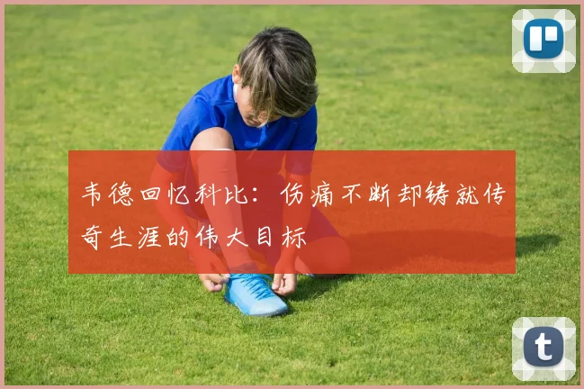 韦德回忆科比：伤痛不断却铸就传奇生涯的伟大目标